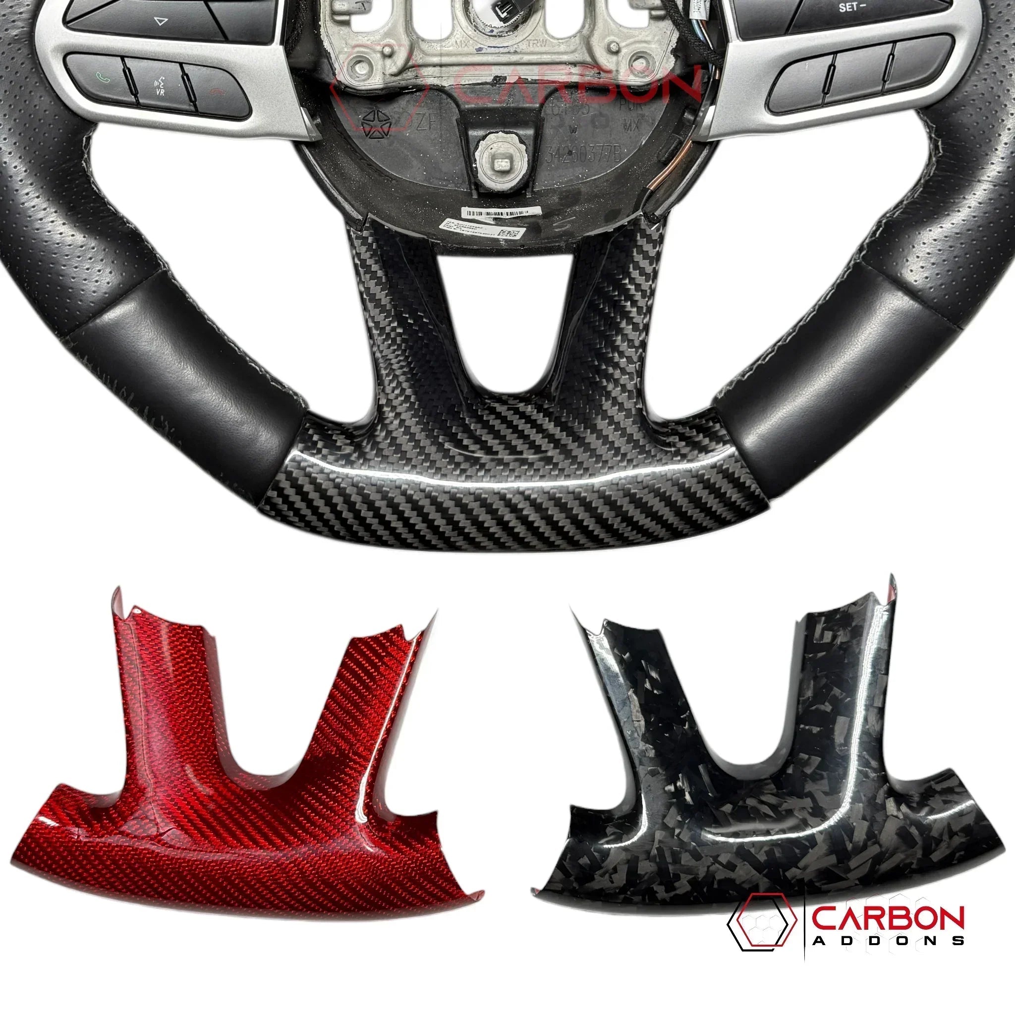 Dodge SRT Charger Challenger Durango 2015+ Carbon Fiber Bottom Lower Steering Wheel Trim Cover