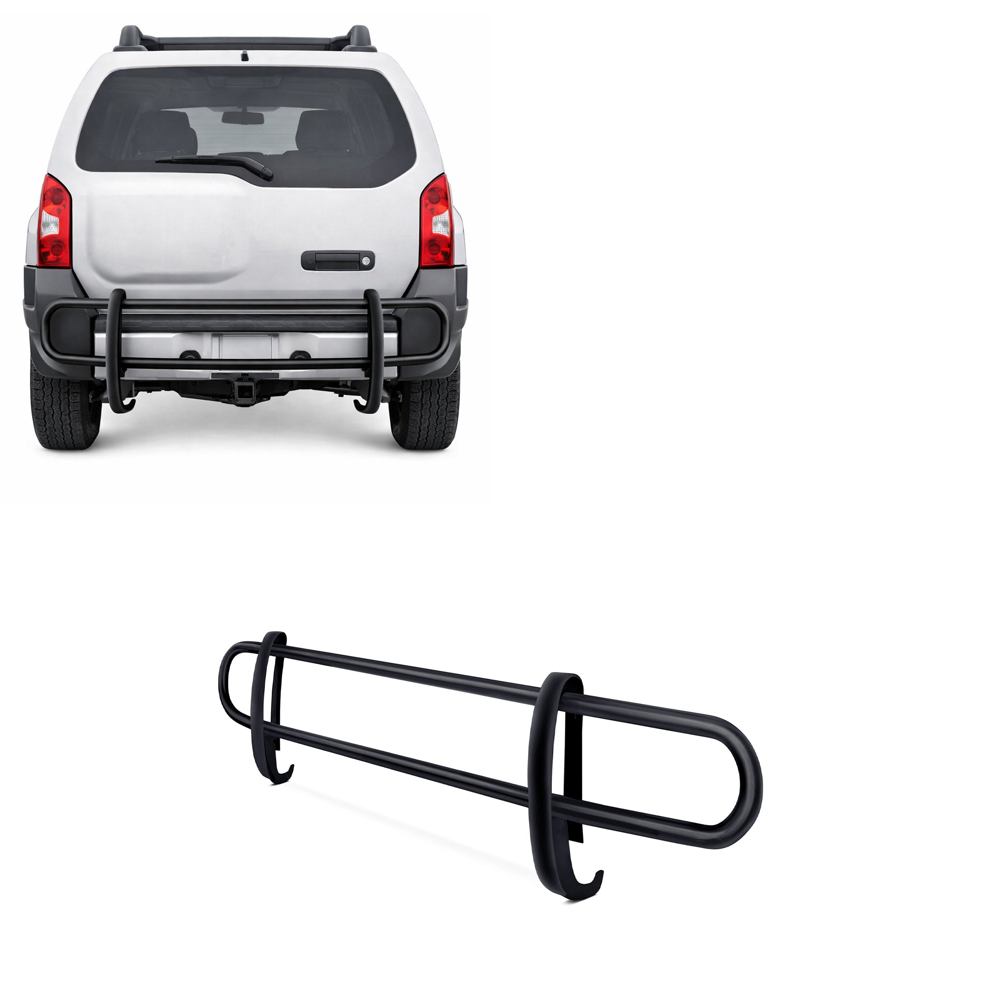 2005-2015 Nissan Xterra Rear Bumper Guard Double Tube | Black Horse Off Road - Image 1