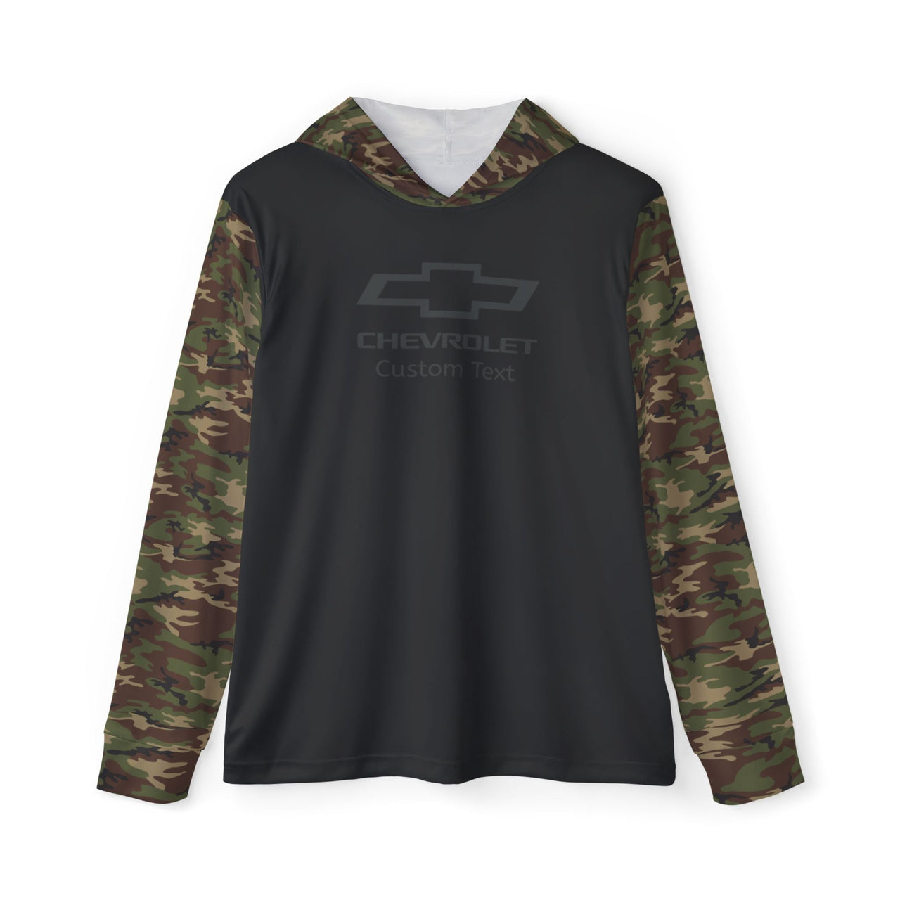 Personalized GM Chevrolet Bowtie Men's Basic Camo Sports Warmup Hoodie, UPF 50+ Sun Protection