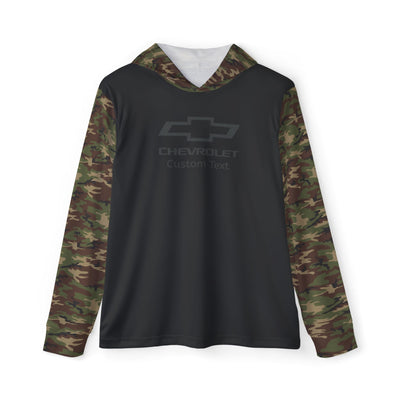 Personalized GM Chevrolet Bowtie Men's Basic Camo Sports Warmup Hoodie, UPF 50+ Sun Protection