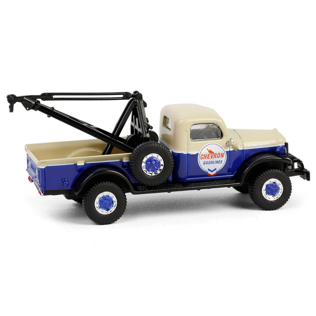 1948 Dodge Power Wagon Wrecker Tow Truck Beige and Blue "Chevron Special Edition" Series 1 1/64 Diecast Model Car
