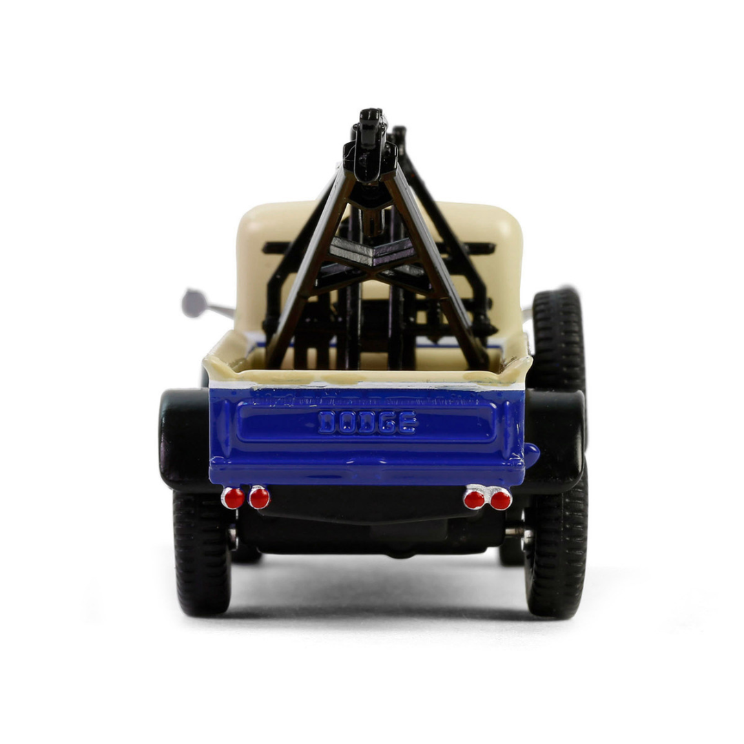 1948 Dodge Power Wagon Wrecker Tow Truck Beige and Blue "Chevron Special Edition" Series 1 1/64 Diecast Model Car