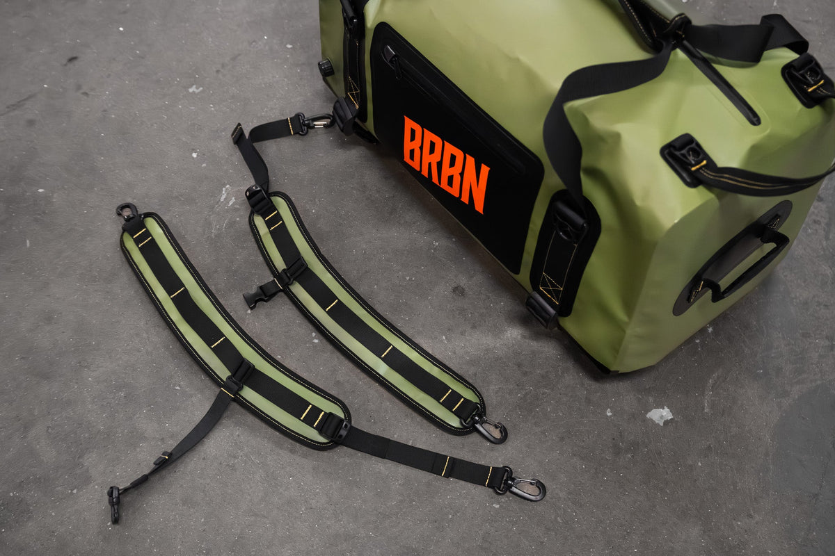 BRBN 70L Hybrid Waterproof Dry Bag, Duffel to Backpack - Green