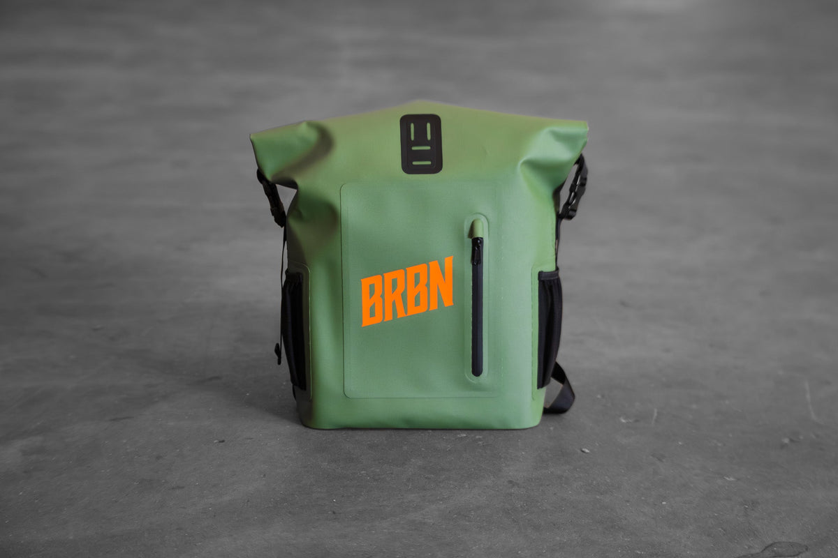 BRBN 38L Waterproof Roll-Top Dry Bag Backpack - Green