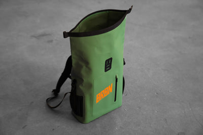 BRBN 38L Waterproof Roll-Top Dry Bag Backpack - Green