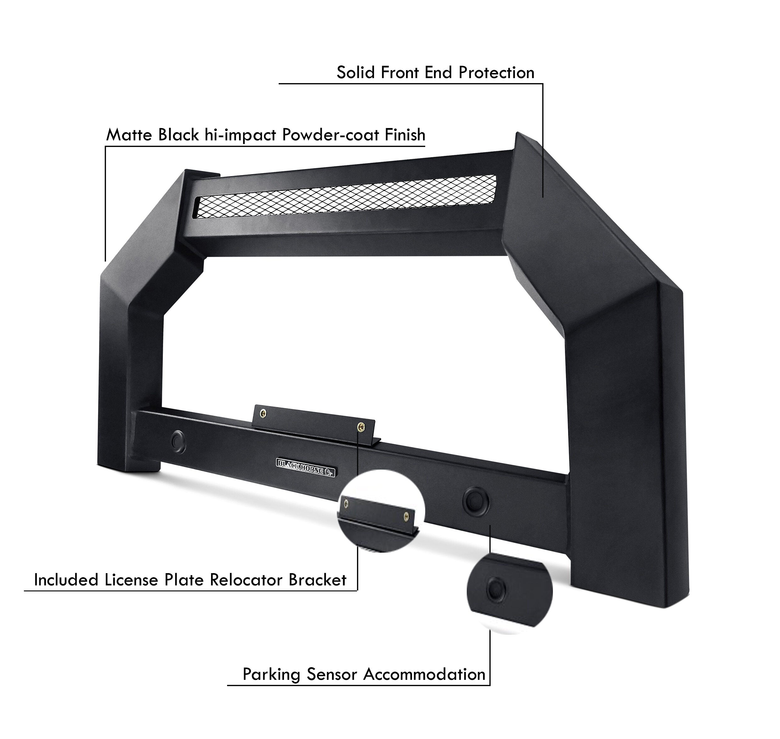 2005-2021 Nissan Frontier Armour Bull Bar Does not include 20in LED light bar | Black Horse Off Road - Image 6