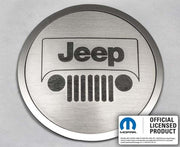 2007-2018 Jeep Wrangler JK/2018+ JL/2018-2023 - A/C Duct Trim Plates, Etched Jeep Logo 4Pc | Stainless Steel-ACC-141001