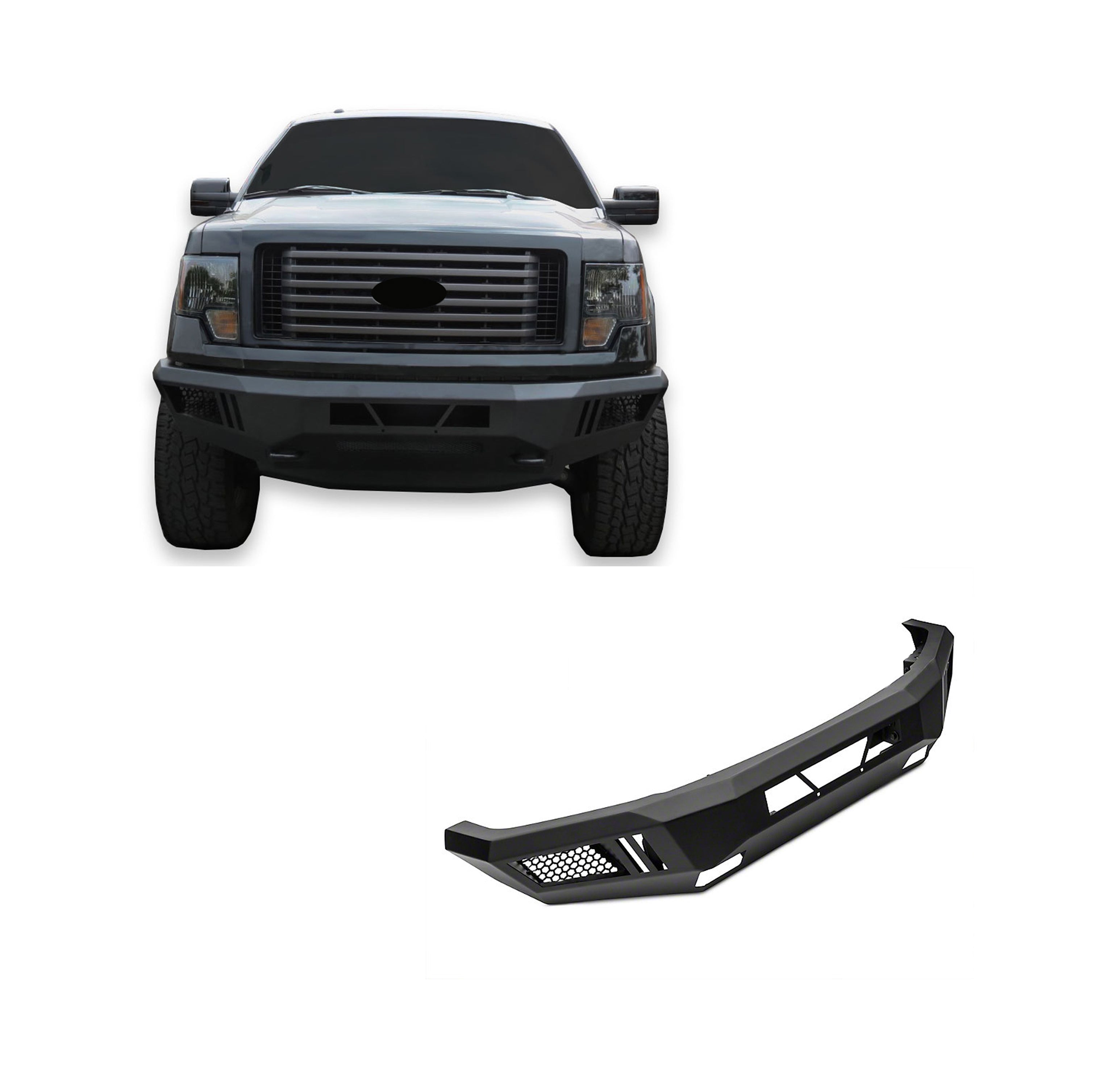2009-2014 Ford F-150 Armour Heavy Duty Front Bumper Armour I Front Bumper No lights included | Black Horse Off Road - Image 1