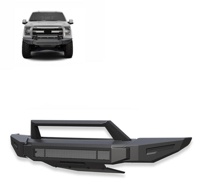 2015-2017 Ford F-150 Armour Ii Heavy Duty Modular Front Bumper Modular Full Set (Bumper, Bull Nose, & Skid Plate) | Black Horse Off Road - Image 1