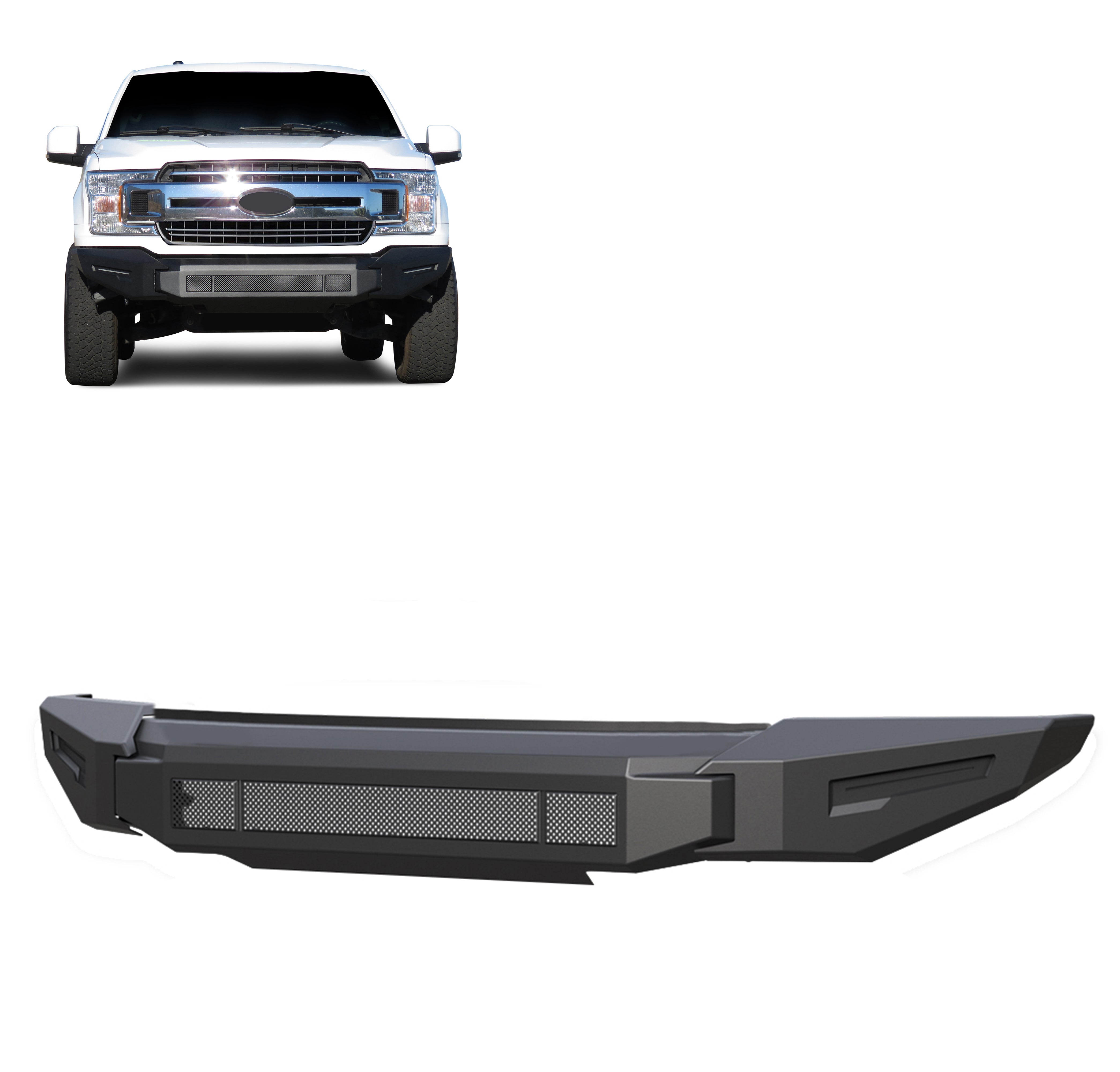 2018-2020 Ford F-150 Armour Ii Heavy Duty Modular Front Bumper-Bumper Only Modular Bumper only | Black Horse Off Road - Image 1