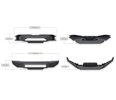 2018-2020 Ford F-150 Armour Ii Heavy Duty Modular Front Bumper-Bumper Only Modular Bumper only | Black Horse Off Road - Image 8