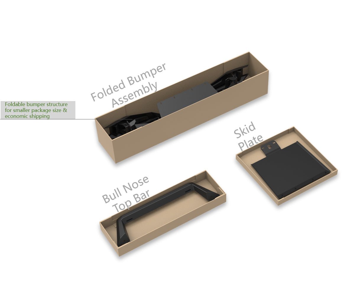 2021-2023 Ford F-150 Armour Ii Heavy Duty Modular Front Bumper Modular Full Set (Bumper, Bull Nose, & Skid Plate) | Black Horse Off Road - Image 4