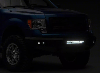 2017-2022 Ford F-250 Super Duty Armour Heavy Duty Front Bumper Kit Armour I Front Bumper Includes 1 20in LED Light Bar, 2 sets of 4in cube lights | Black Horse Off Road - Image 7