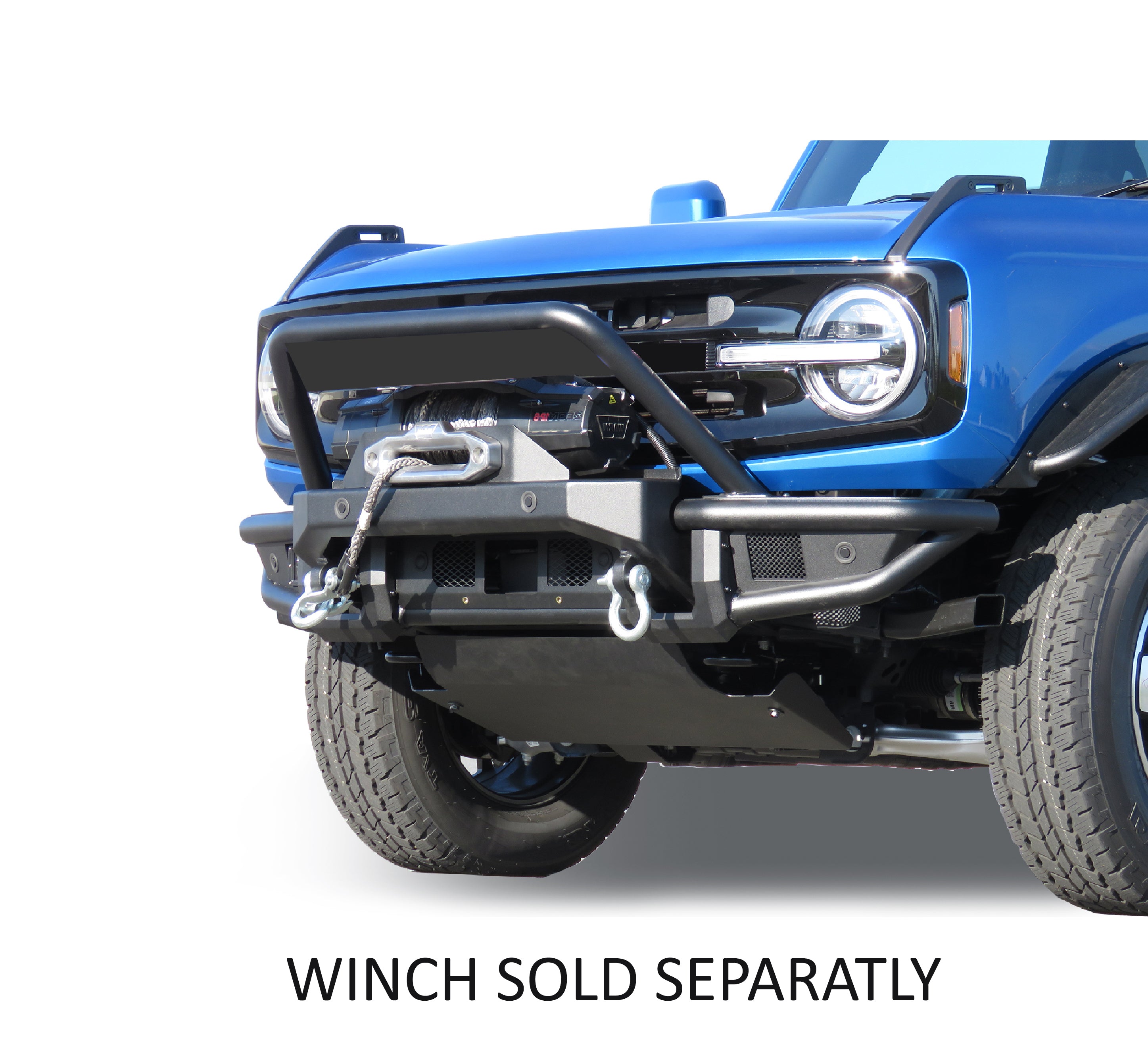 2021-2026 Ford Bronco Armour Tubular Heavy Duty Front Bumper | Black Horse Off Road - Image 3