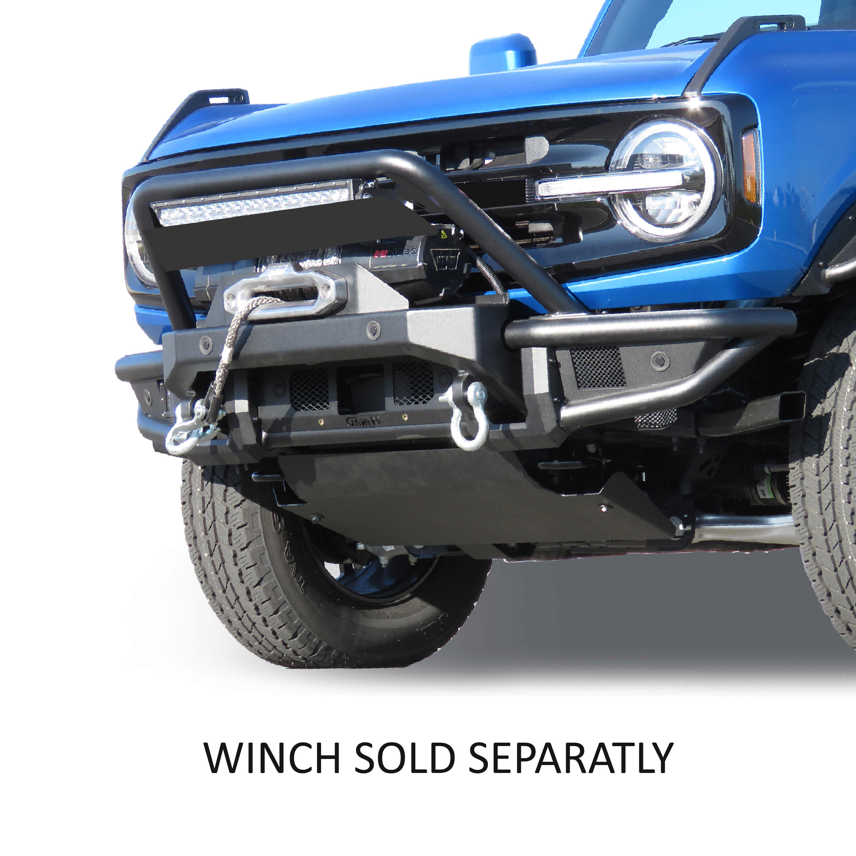 2021-2026 Ford Bronco Armour Tubular Heavy Duty Front Bumper | Black Horse Off Road - Image 6