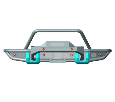 2021-2026 Ford Bronco Armour Tubular Heavy Duty Front Bumper | Black Horse Off Road - Image 8