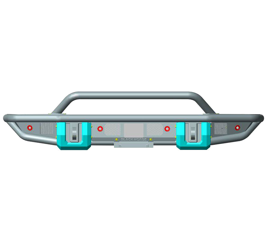 2021-2026 Ford Bronco Armour Tubular Light Duty Front Bumper | Black Horse Off Road - Image 9