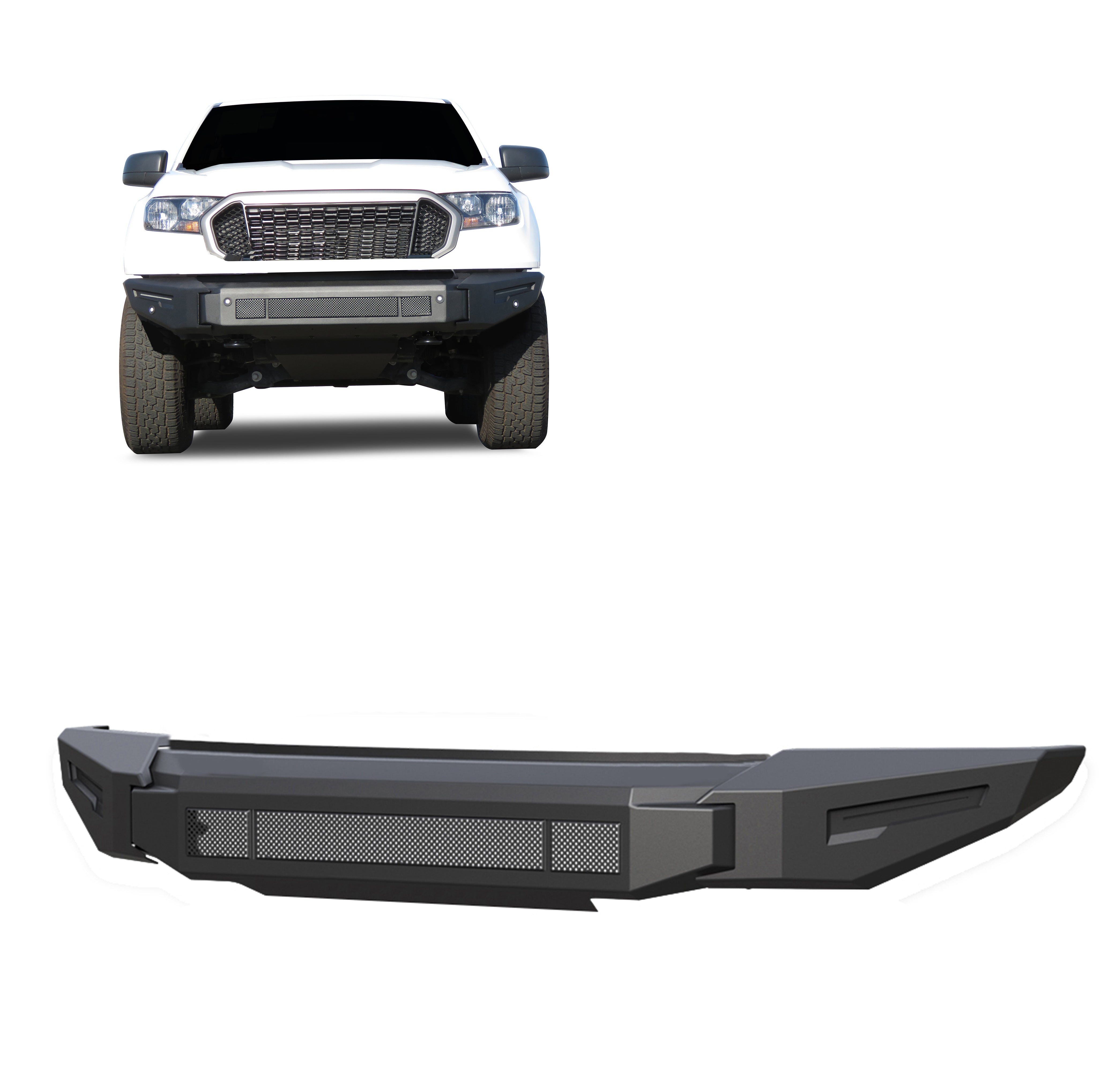 2019-2023 Ford Ranger Armour Ii Heavy Duty Modular Front Bumper-Bumper Only Modular Bumper only | Black Horse Off Road - Image 1