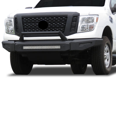 2016-2024 Nissan Titan Xd Armour Ii Heavy Duty Modular Front Bumper Modular Full Set (Bumper, Bull Nose, & Skid Plate) | Black Horse Off Road - Image 6