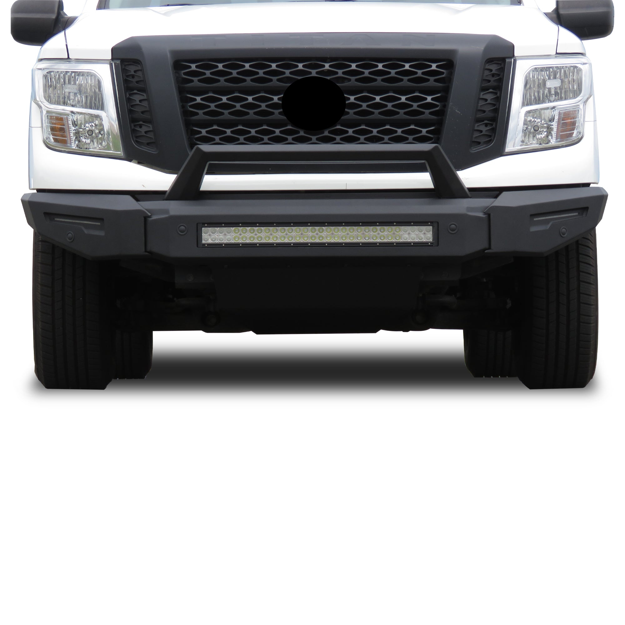 2016-2024 Nissan Titan Xd Armour Ii Heavy Duty Modular Front Bumper Modular Full Set (Bumper, Bull Nose, & Skid Plate) | Black Horse Off Road - Image 7