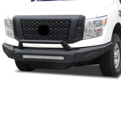 2016-2024 Nissan Titan Xd Armour Ii Heavy Duty Modular Front Bumper Modular Full Set (Bumper, Bull Nose, & Skid Plate) | Black Horse Off Road - Image 9
