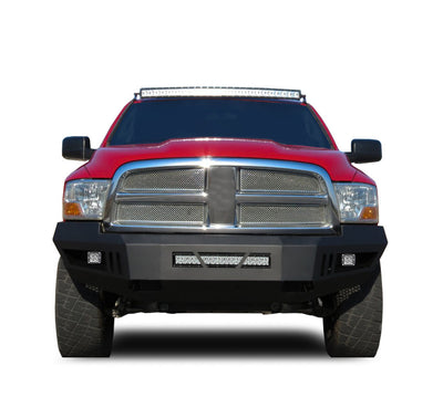 2009-2012 Dodge Ram 1500 Armour Heavy Duty Front Bumper Kit Armour I Front Bumper Includes 1 20in LED Light Bar, 2 sets of 4in cube lights | Black Horse Off Road - Image 2