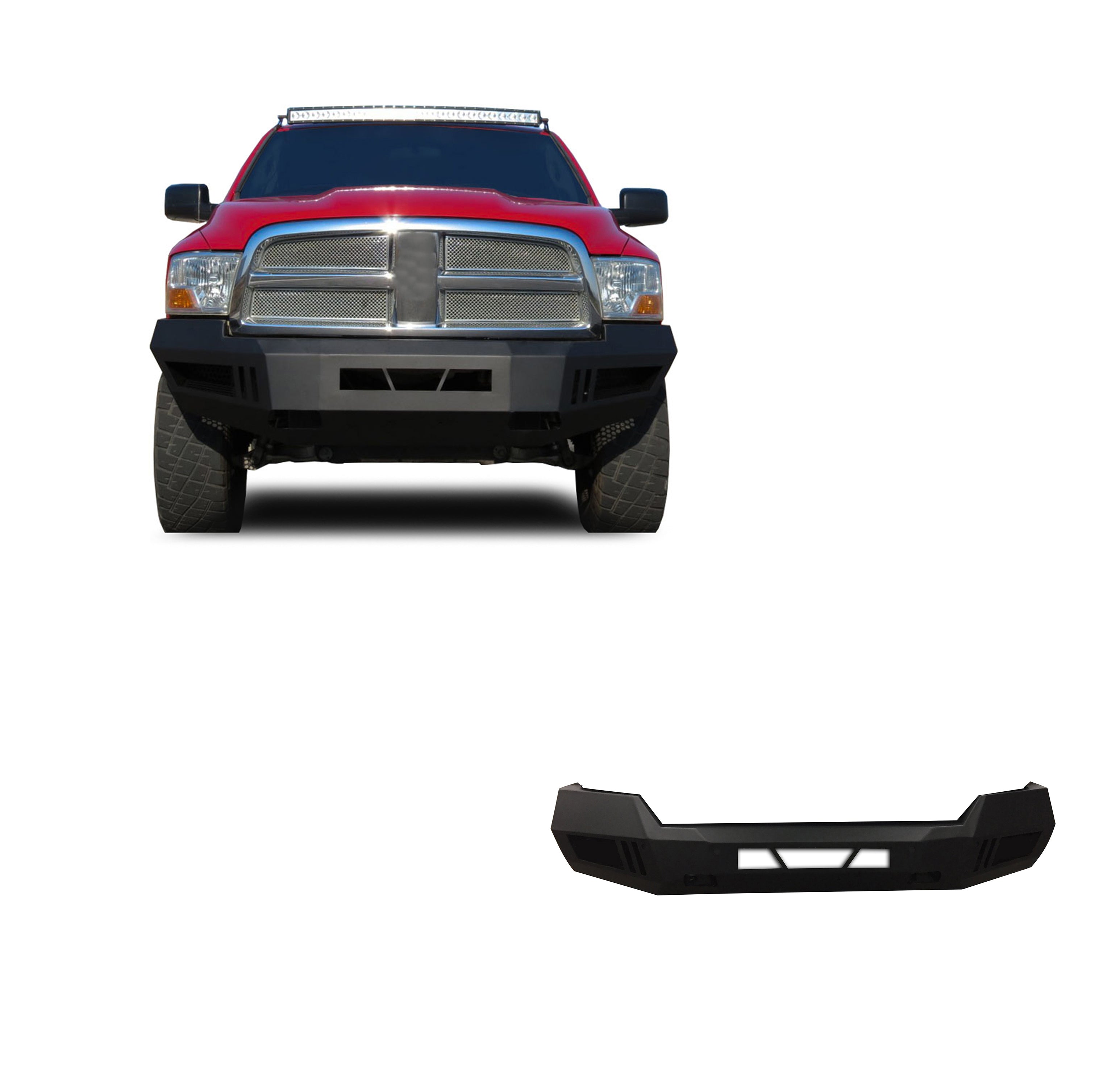 2009-2012 Dodge Ram 1500 Armour Heavy Duty Front Bumper Armour I Front Bumper No lights included | Black Horse Off Road - Image 1