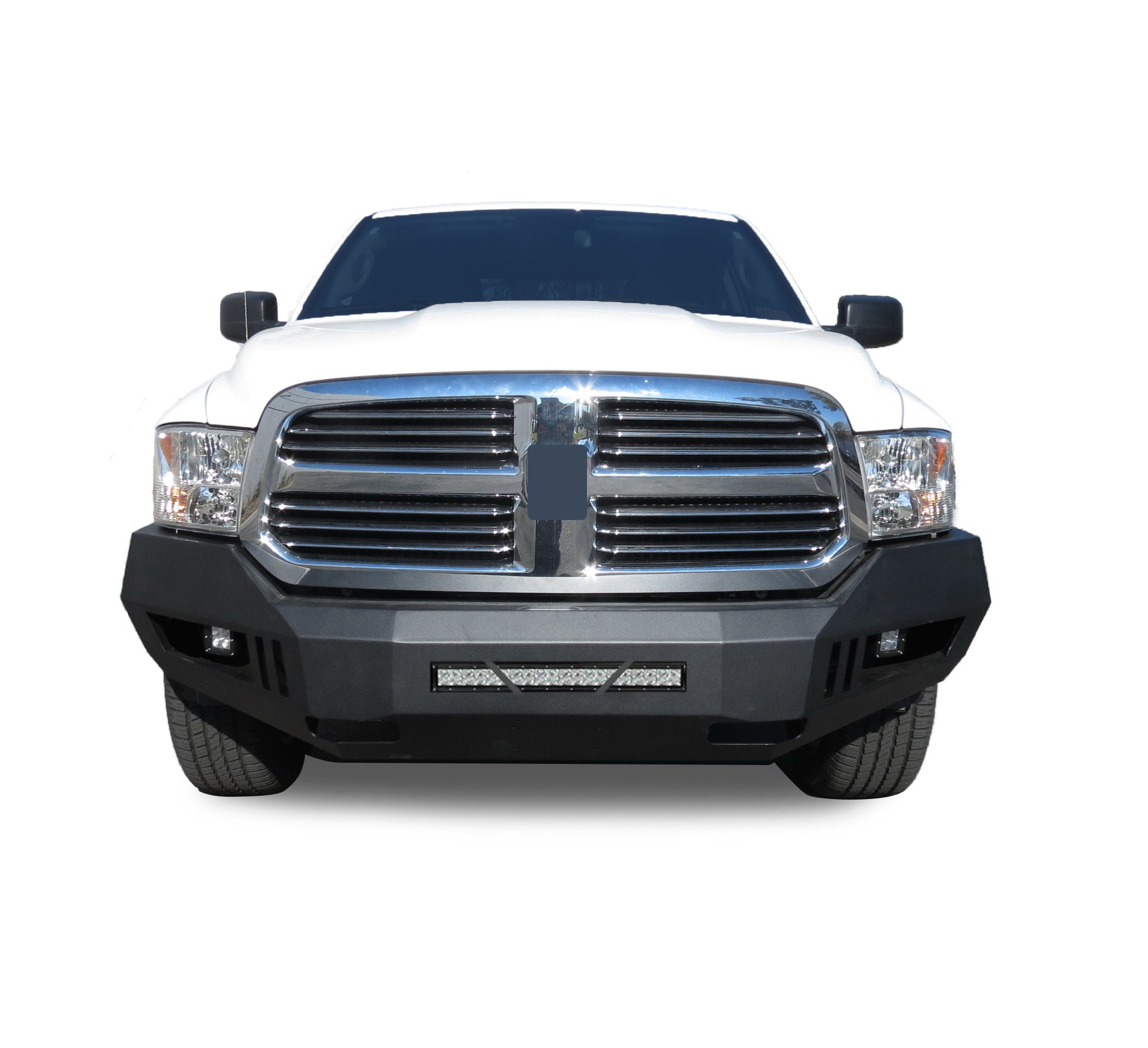 2013-2024 Dodge Ram 1500 Armour Heavy Duty Front Bumper Kit Armour I Front Bumper Includes 1 20in LED Light Bar, 2 sets of 4in cube lights | Black Horse Off Road - Image 3