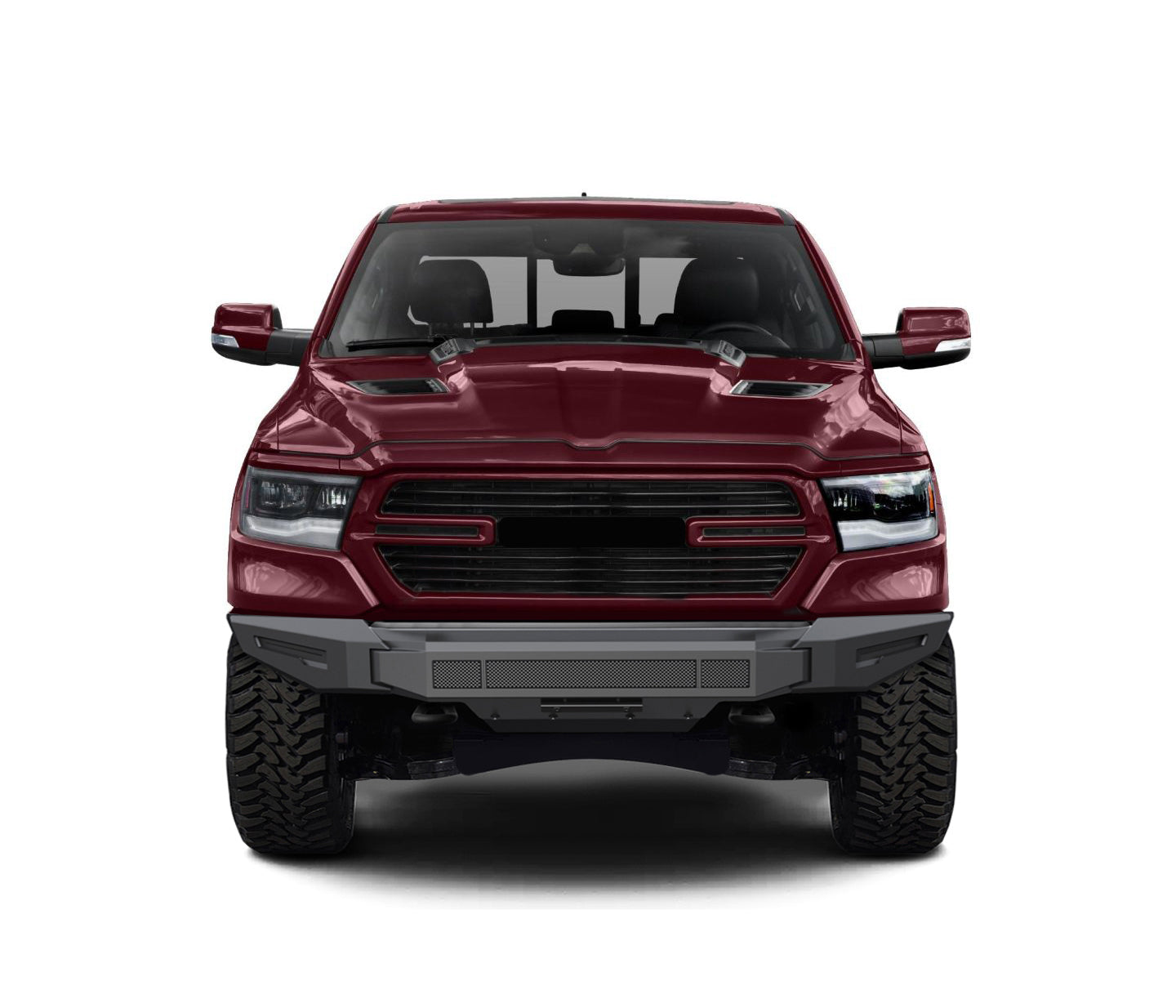 2019-2024 Dodge Ram 1500 Armour Ii Heavy Duty Modular Front Bumper-Bumper Only Modular Bumper only | Black Horse Off Road - Image 4