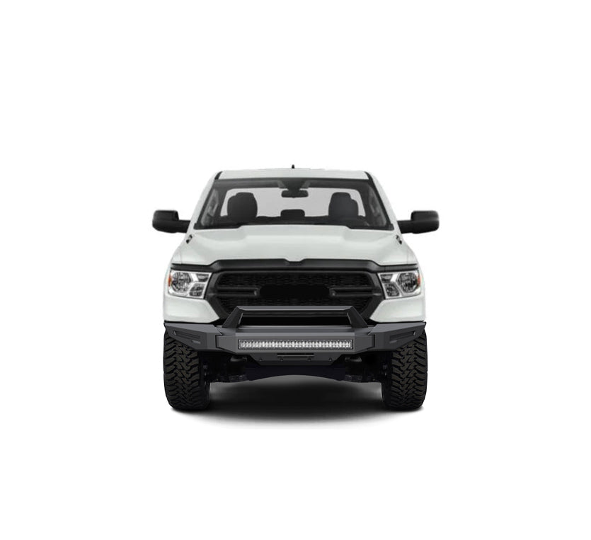 2019-2024 Dodge Ram 1500 Armour Ii Heavy Duty Modular Front Bumper Kit Modular Includes 1 30in LED Light Bar, 2 sets of 4in cube lights | Black Horse Off Road - Image 5