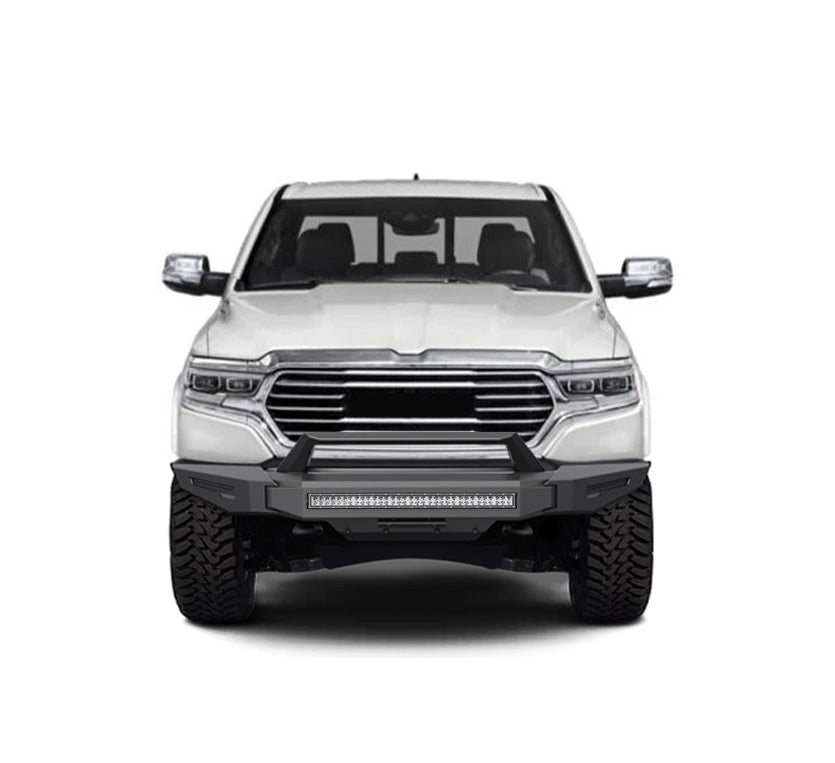 2019-2024 Dodge Ram 1500 Armour Ii Heavy Duty Modular Front Bumper Kit Modular Includes 1 30in LED Light Bar, 2 sets of 4in cube lights | Black Horse Off Road - Image 6