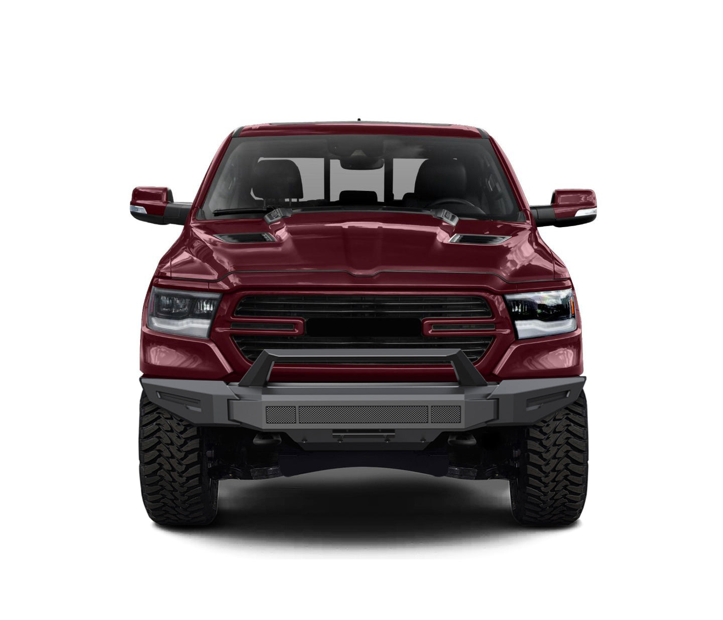 2019-2024 Dodge Ram 1500 Armour Ii Heavy Duty Modular Front Bumper Modular Full Set (Bumper, Bull Nose, & Skid Plate) | Black Horse Off Road - Image 8