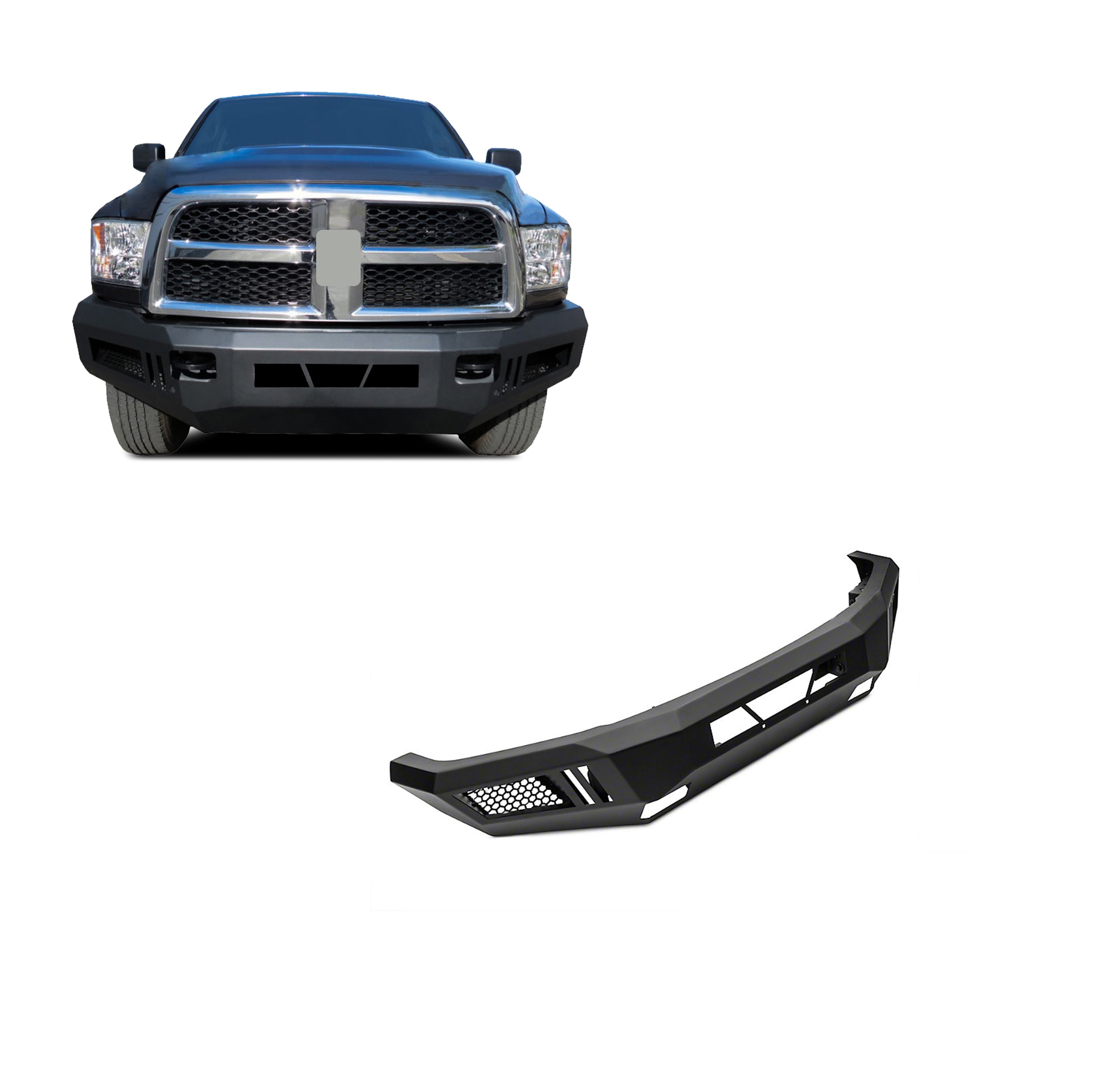 2010-2018 Dodge Ram 2500 Armour Heavy Duty Front Bumper Armour I Front Bumper No lights included | Black Horse Off Road - Image 1