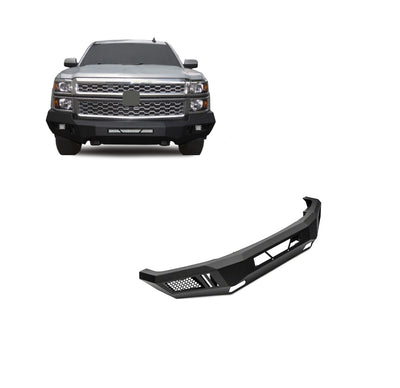 2014-2015 Chevrolet Silverado 1500 Armour Heavy Duty Front Bumper Kit Armour I Front Bumper Includes 1 20in LED Light Bar, 2 sets of 4in cube lights | Black Horse Off Road - Image 1