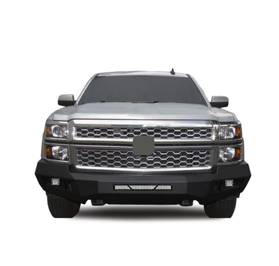2014-2015 Chevrolet Silverado 1500 Armour Heavy Duty Front Bumper Kit Armour I Front Bumper Includes 1 20in LED Light Bar, 2 sets of 4in cube lights | Black Horse Off Road - Image 2
