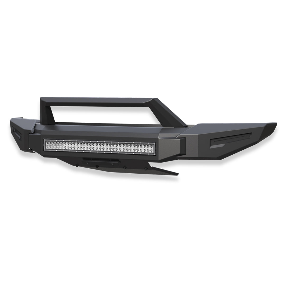 2016-2019 Chevrolet Silverado 1500 Armour Ii Heavy Duty Modular Front Bumper Kit Modular Full Set (Bumper, Bull Nose, & Skid Plate)& Includes 1 30in LED Light Bar | Black Horse Off Road - Image 6