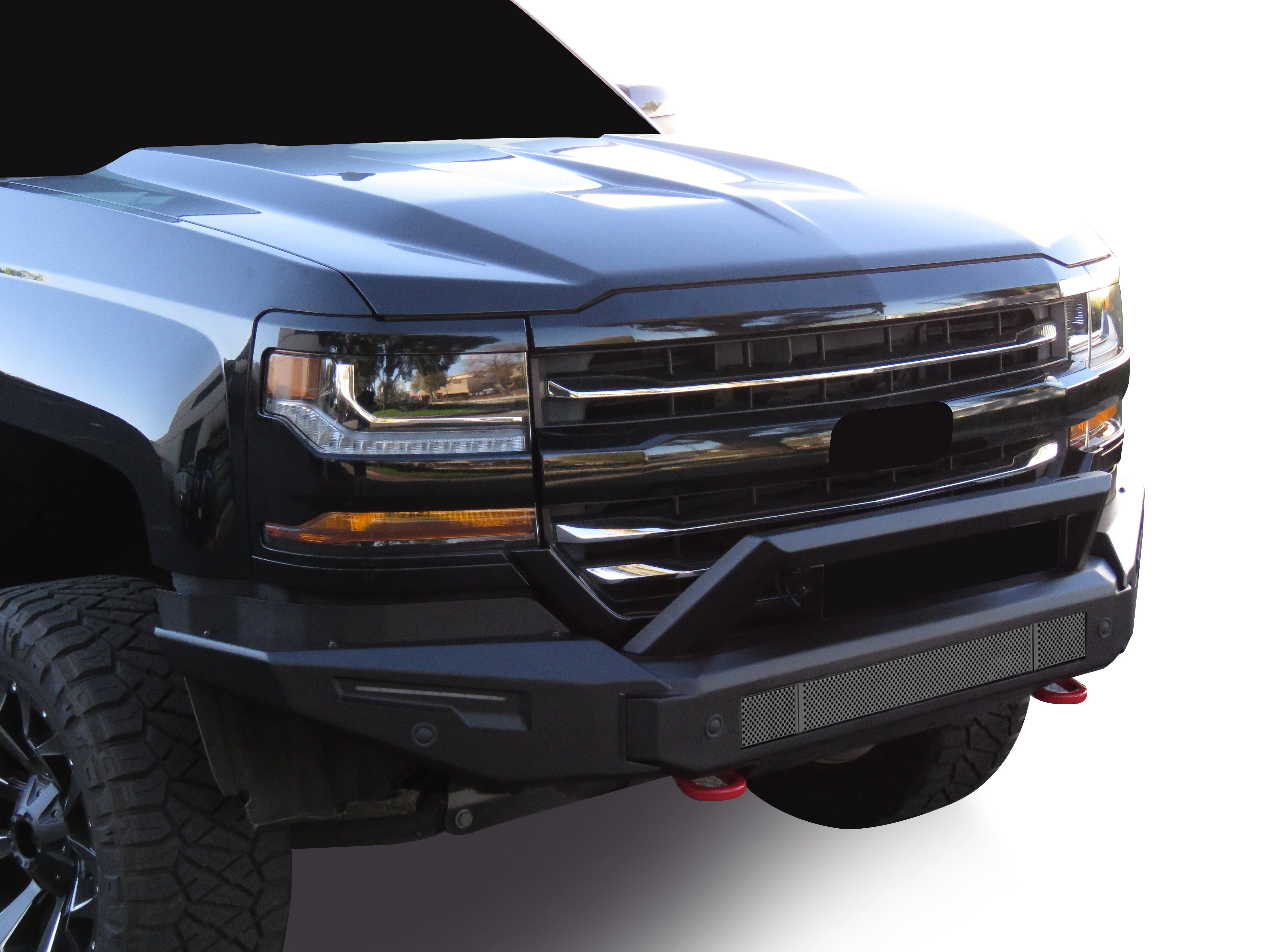 2016-2019 Chevrolet Silverado 1500 Armour Ii Heavy Duty Modular Front Bumper Modular Full Set (Bumper, Bull Nose, & Skid Plate) | Black Horse Off Road - Image 8