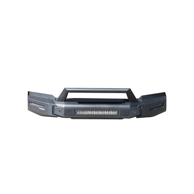 2019-2021 Chevrolet Silverado 1500 Armour Ii Heavy Duty Modular Front Bumper Kit Modular Full Set (Bumper, Bull Nose, & Skid Plate)& Includes 1 20in Double Row LED Light Bar | Black Horse Off Road - Image 4