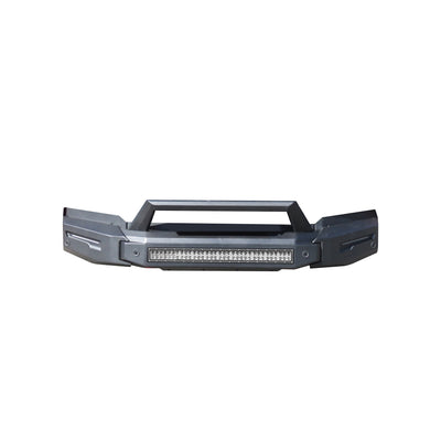 2019-2021 Chevrolet Silverado 1500 Armour Ii Heavy Duty Modular Front Bumper Kit Modular Full Set (Bumper, Bull Nose, & Skid Plate)& Includes 1 30in LED Light Bar | Black Horse Off Road - Image 5