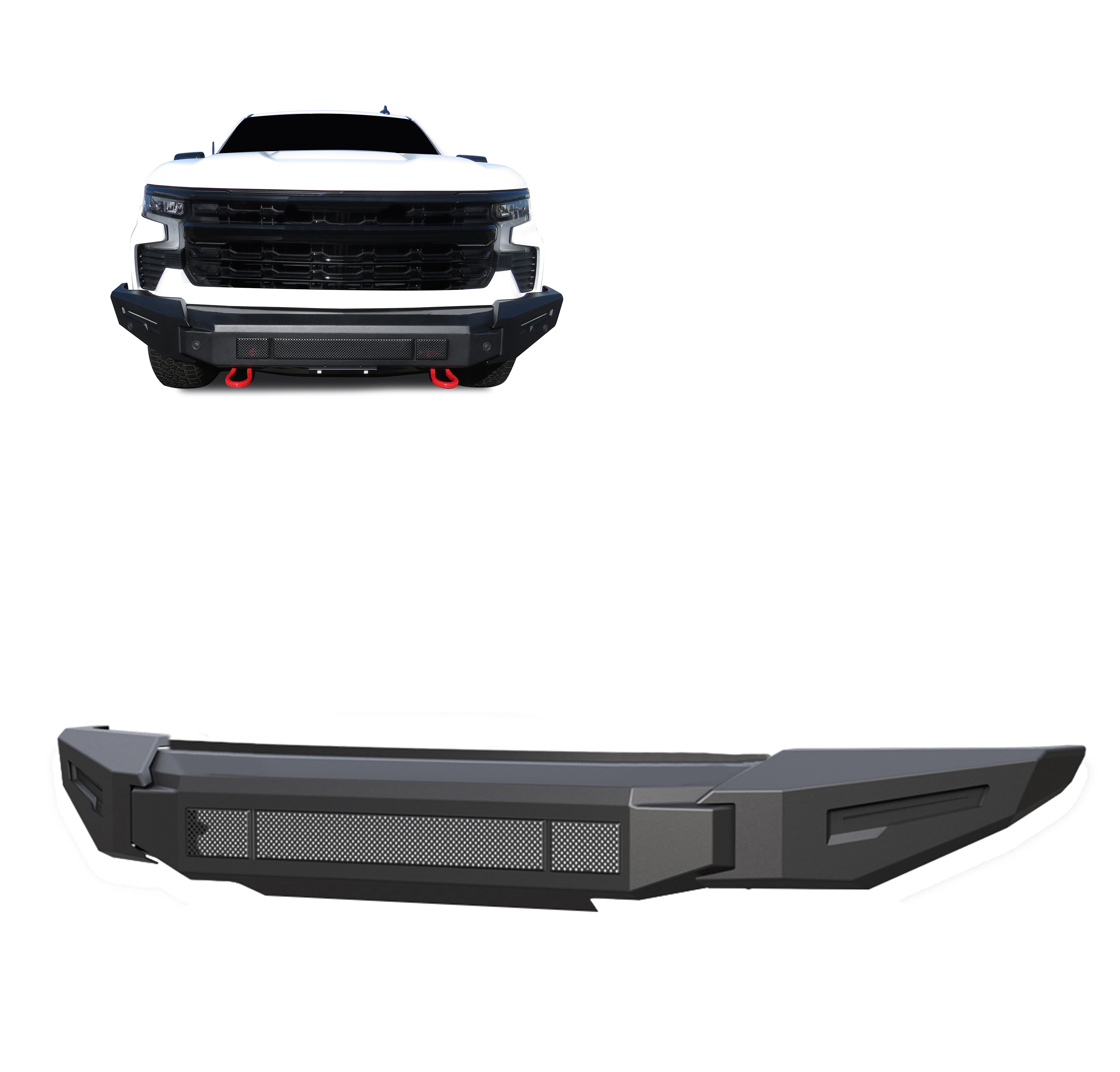2022-2026 Chevrolet Silverado 1500 Armour Ii Heavy Duty Modular Front Bumper-Bumper Only Modular Bumper only | Black Horse Off Road - Image 1