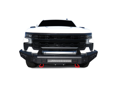 2022-2026 Chevrolet Silverado 1500 Armour Ii Heavy Duty Modular Front Bumper Kit Modular Full Set (Bumper, Bull Nose, & Skid Plate)& Includes 1 20in Double Row LED Light Bar | Black Horse Off Road - Image 2