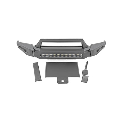 2022-2026 Chevrolet Silverado 1500 Armour Ii Heavy Duty Modular Front Bumper Kit Modular Full Set (Bumper, Bull Nose, & Skid Plate)& Includes 1 30in LED Light Bar | Black Horse Off Road - Image 7