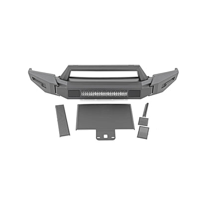 2016-2023 Toyota Tacoma Armour Ii Heavy Duty Modular Front Bumper Kit Modular Full Set (Bumper, Bull Nose, & Skid Plate)& Includes 1 20in Double Row LED Light Bar | Black Horse Off Road - Image 5