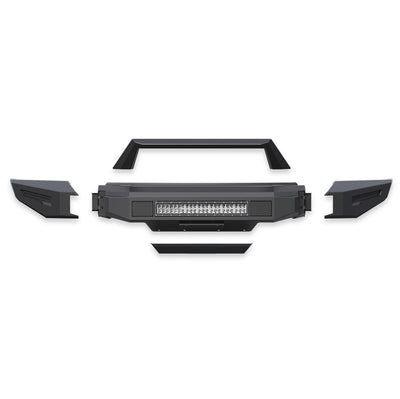 2016-2023 Toyota Tacoma Armour Ii Heavy Duty Modular Front Bumper Kit Modular Full Set (Bumper, Bull Nose, & Skid Plate)& Includes 1 20in Double Row LED Light Bar | Black Horse Off Road - Image 6