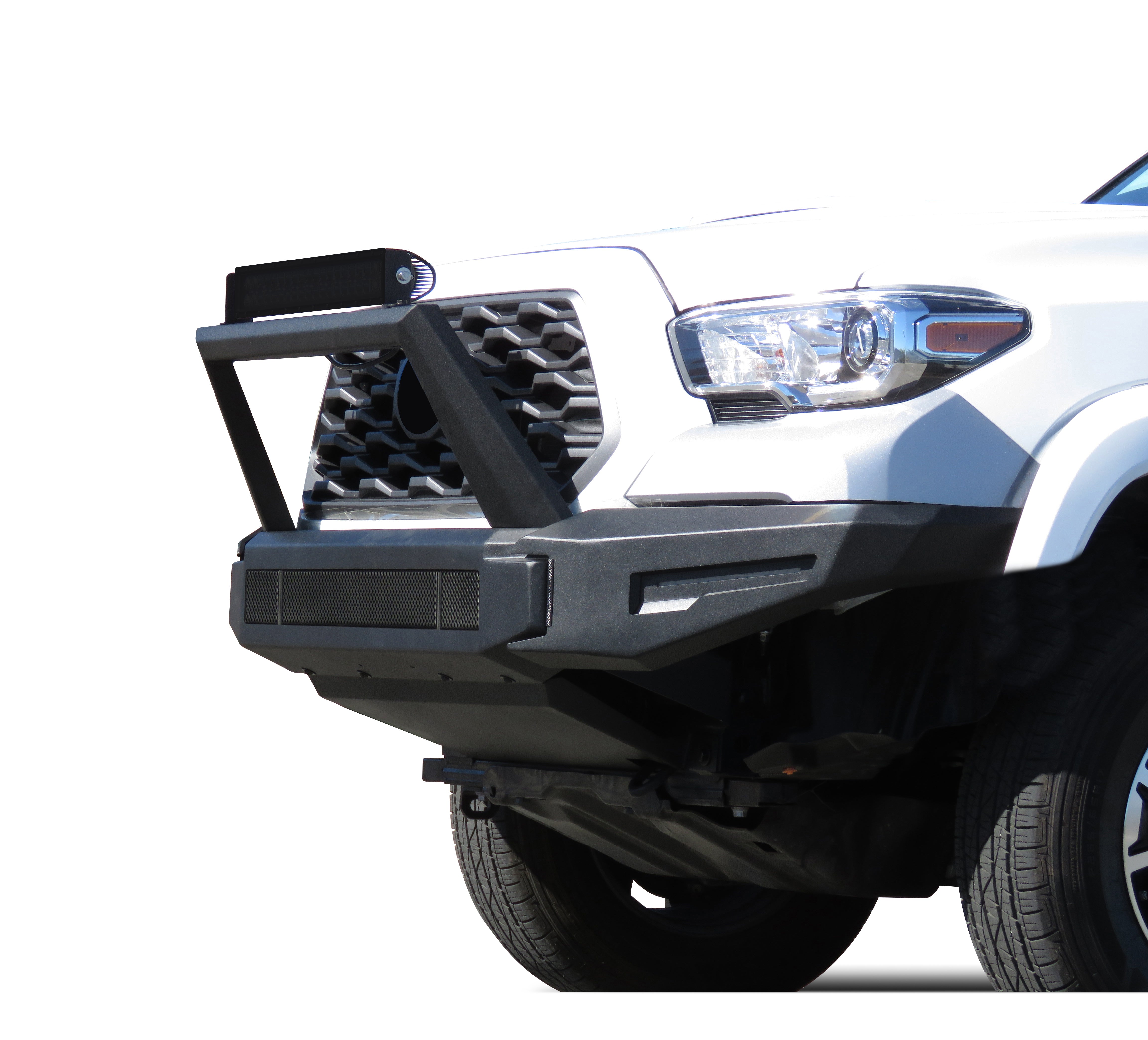 2016-2023 Toyota Tacoma Armour Ii Heavy Duty Modular Front Bumper Modular Full Set (Bumper, Bull Nose, & Skid Plate) | Black Horse Off Road - Image 4