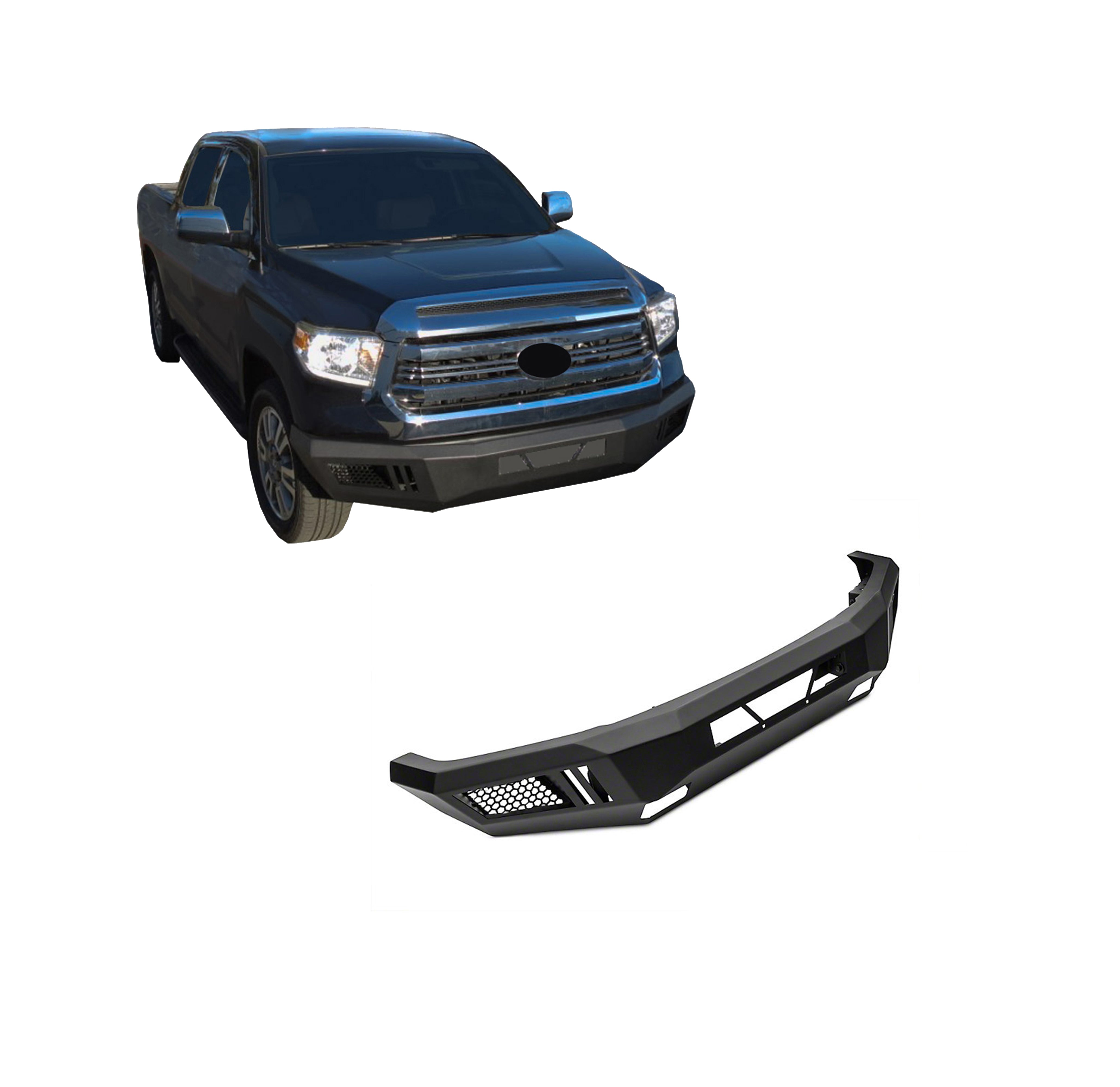 2014-2021 Toyota Tundra Armour Heavy Duty Front Bumper Armour I Front Bumper No lights included | Black Horse Off Road - Image 1