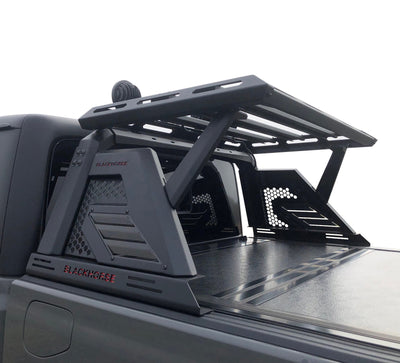2005-2026 Toyota Tacoma Armour Ii Roll Bar W/Basket Kit 2 sets of 5.3" Dia.  Black LED Flood Lights w/ Harness and Switch & 2nd Box: 51.57*4.72*19.68 inch | Black Horse Off Road - Image 8