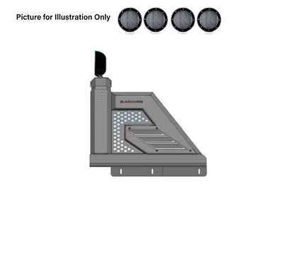 2005-2021 Nissan Frontier Armour Ii Roll Bar Kit 2 sets of 5.3" Dia.  Black LED Flood Lights w/ Harness and Switch | Black Horse Off Road - Image 8
