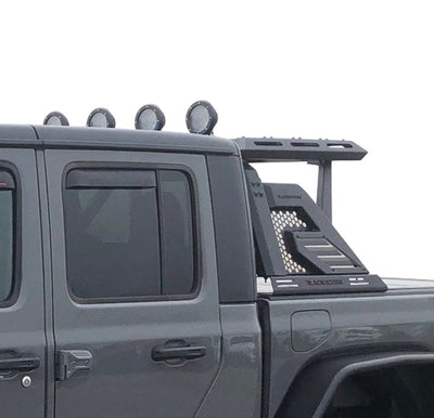 2005-2021 Nissan Frontier Armour Ii Roll Bar W/Basket Kit 2 sets of 5.3" Dia.  Black LED Flood Lights w/ Harness and Switch & 2nd Box: 51.57*4.72*19.68 inch | Black Horse Off Road - Image 8