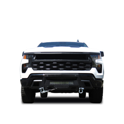 2022-2026 Chevrolet Silverado 1500 Armour Iii Heavy Duty Front Winch Bumper Kit & Winch Comes with 20" Single Row Light Bar & 12K Synthetic Rope Winch | Black Horse Off Road - Image 4
